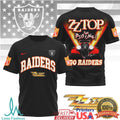 ZZ Top The Big One Las Vegas Raiders Rock Graphic T Shirt - Limotees LLC