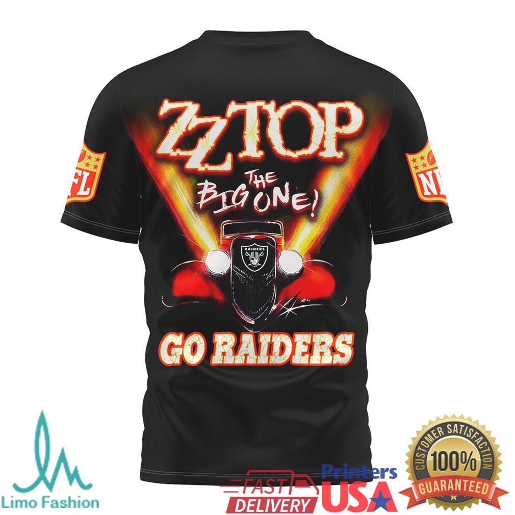 ZZ Top The Big One Las Vegas Raiders Rock Graphic T Shirt - Limotees LLC