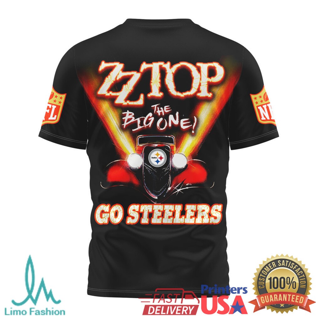 ZZ Top The Big One Pittsburgh Steelers Rock Graphic T Shirt - Limotees LLC