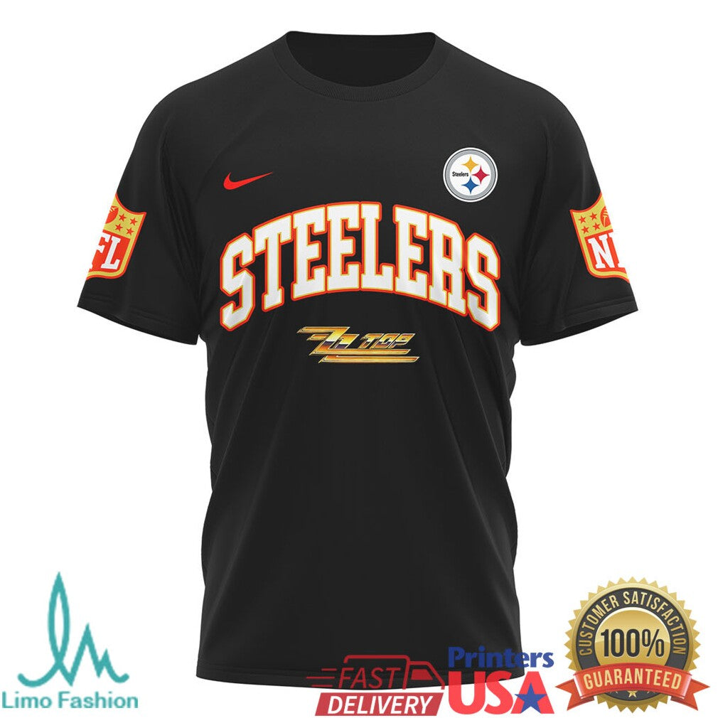 ZZ Top The Big One Pittsburgh Steelers Rock Graphic T Shirt - Limotees LLC