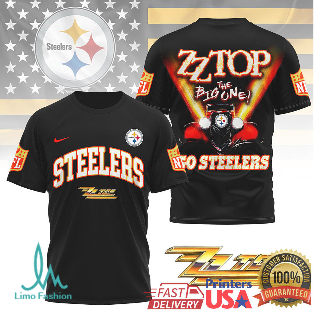 ZZ Top The Big One Pittsburgh Steelers Rock Graphic T Shirt - Limotees LLC