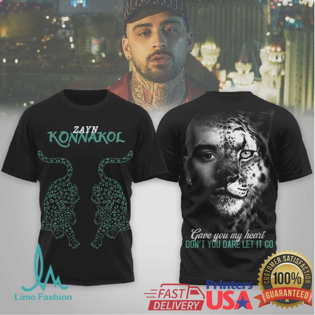 Zayn Konnakol “Gave You My Heart” 2026 Collection Leopard Face Tee - Limotees LLC