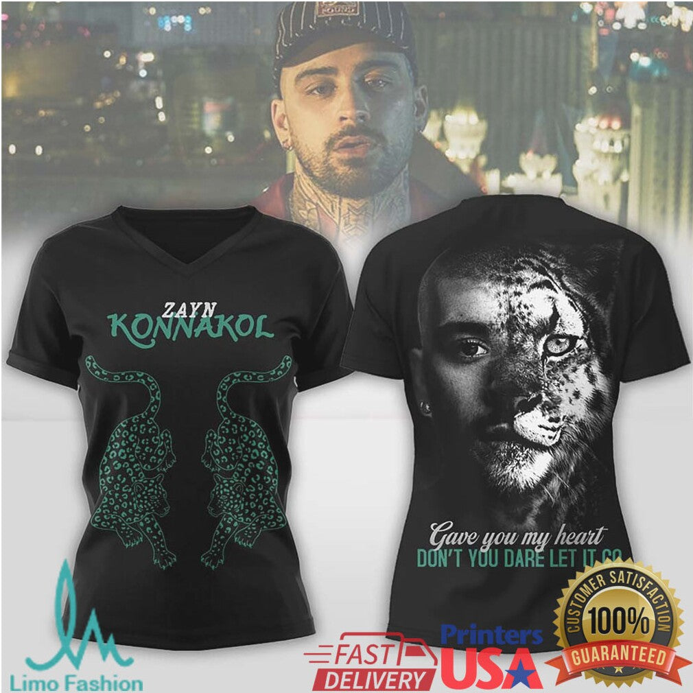 Zayn Konnakol “Gave You My Heart” 2026 Collection Leopard Face Tee - Limotees LLC