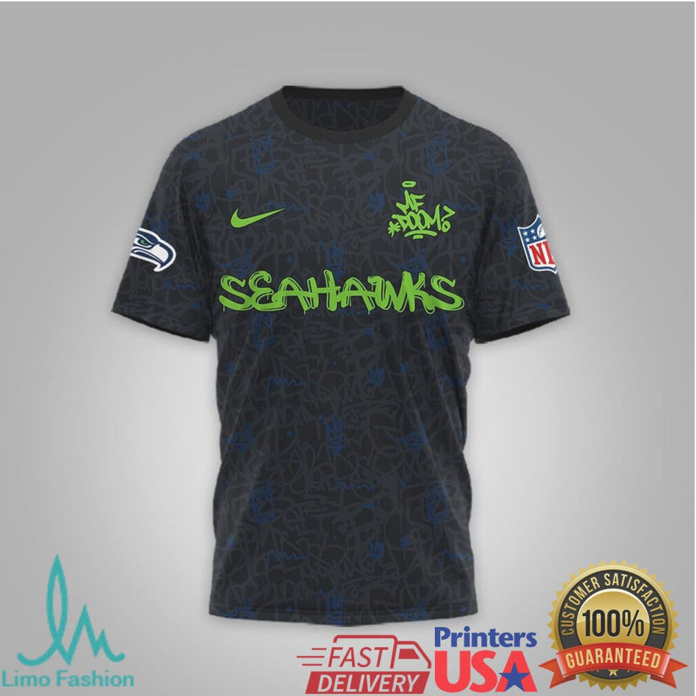 Seattle Seahawks Official NFL x MF DOOM 3D Shirt - Limotees LLC