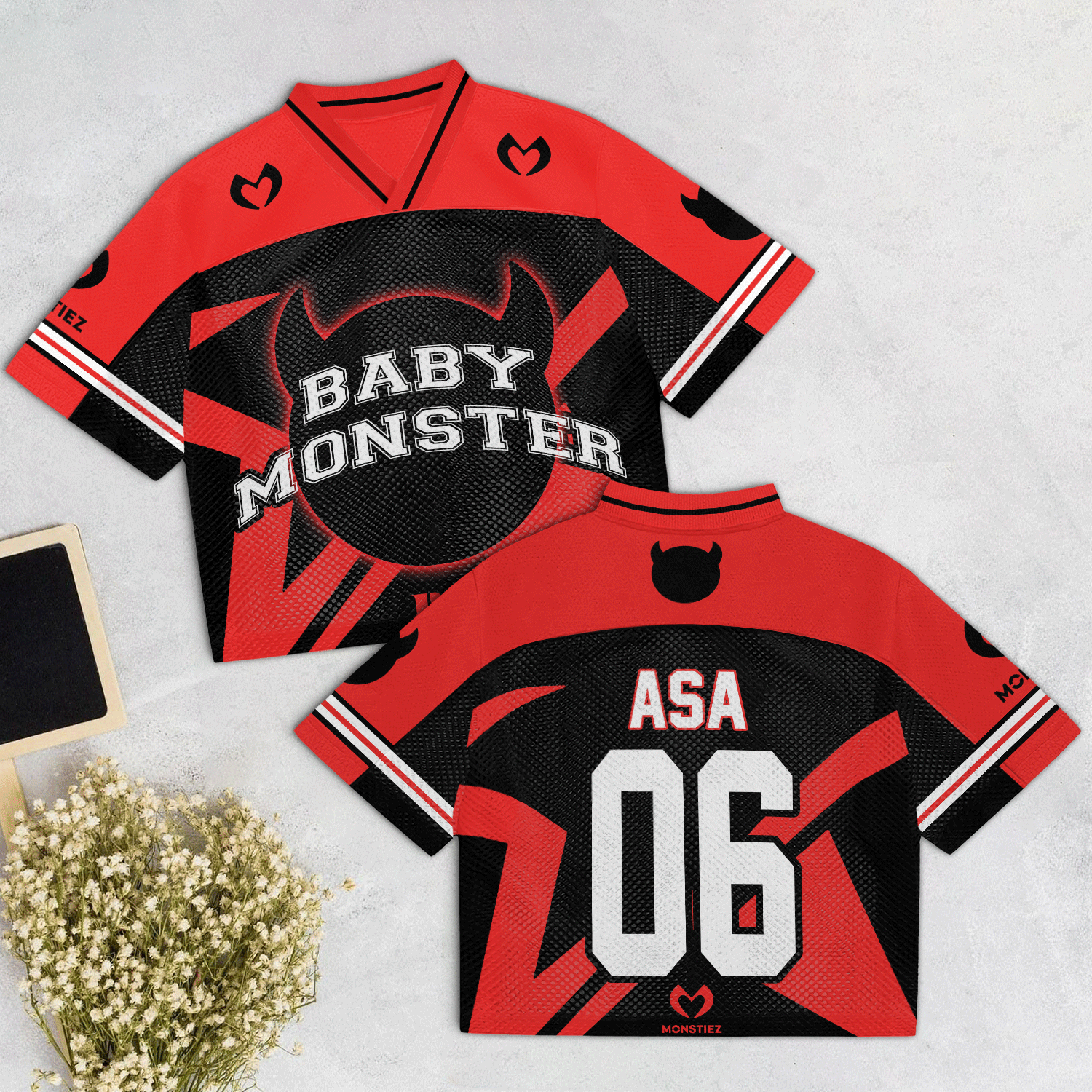 Babymonter Mesh Jersey Reb, Black