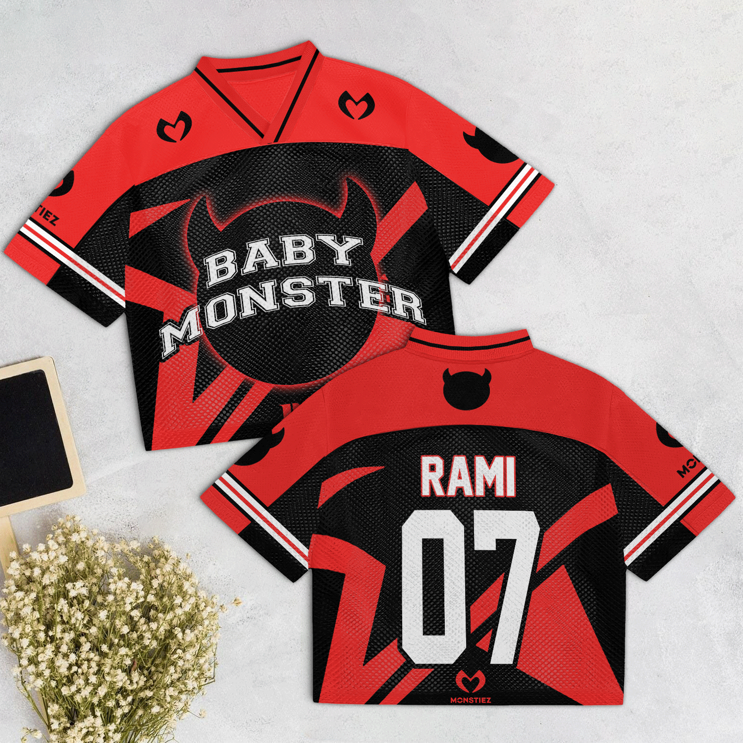Babymonter Mesh Jersey Reb, Black