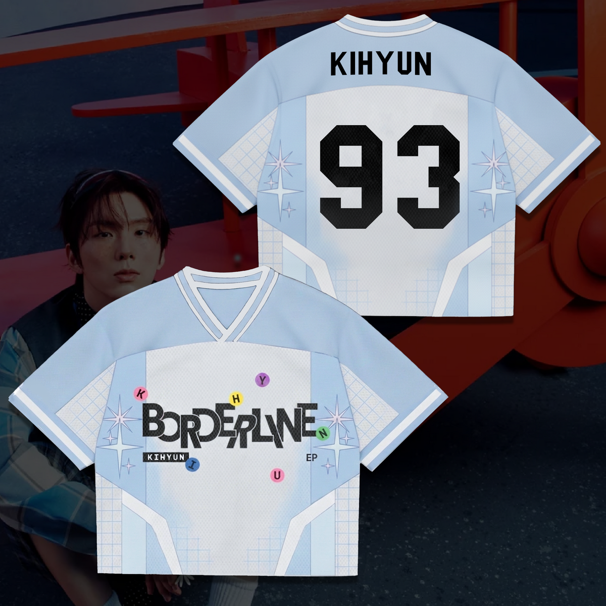 Kihyun Borderline Mini Album Monsta X Mix Mesh Jersey Gift For Fans