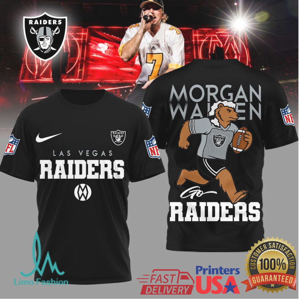 Las Vegas Raiders Official NFL Morgan Wallen Fan 3D Shirt - Limotees LLC
