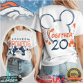 Denver Broncos Official NFL Valentine Mickey Together Shirt
