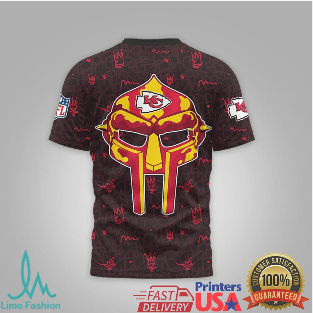 Kansas City Chiefs Official NFL x MF DOOM 3D Shirt - Limotees LLC