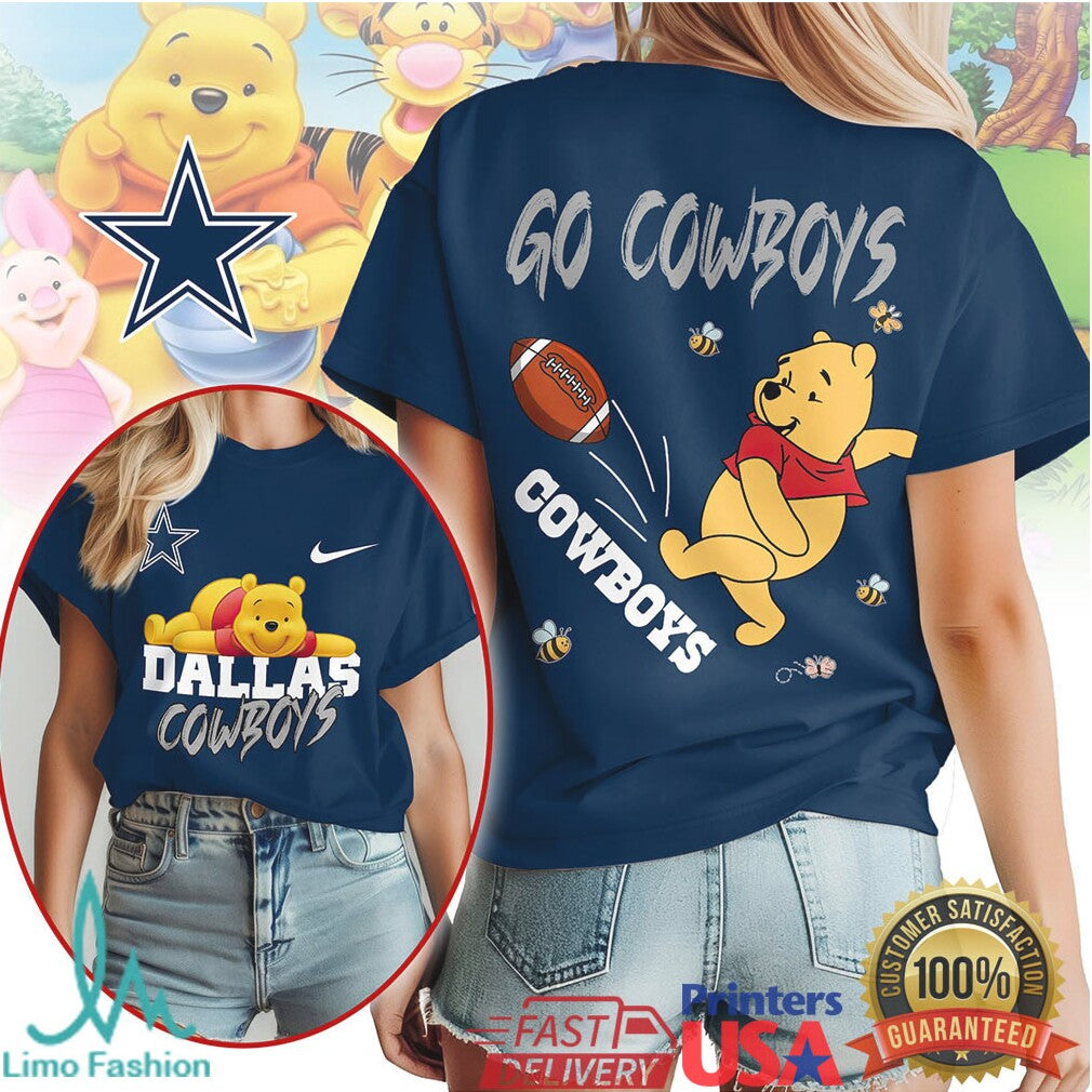 Dallas Cowboys Official NFL Winnie The Pooh Go Shirt - Limotees LLC