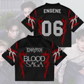 Vampire Skeleton Enhypen Blood Saga World Tour Mixed Mesh Jersey Gifts For Fans