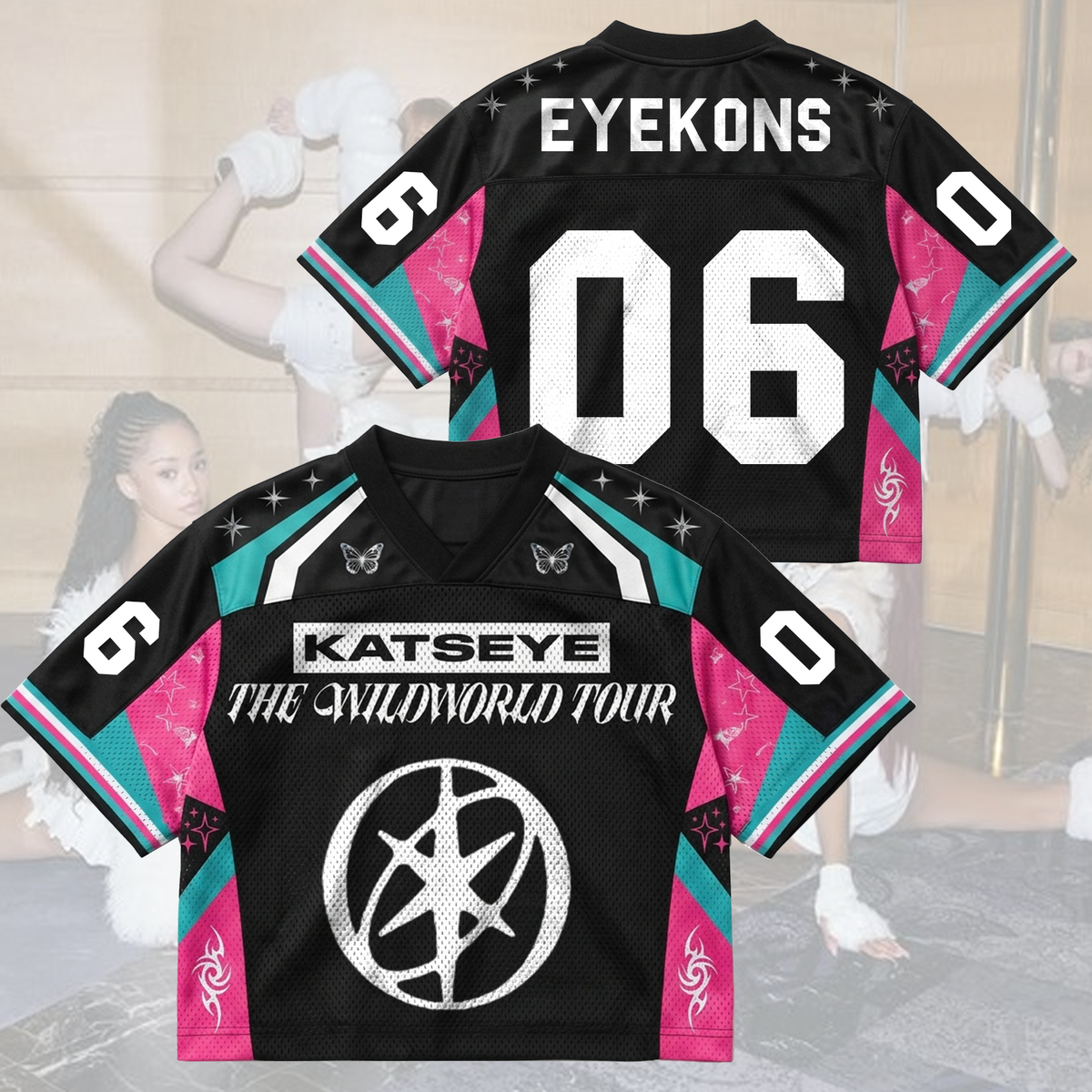 Butterfly KATSEYE The Wild World Tour Jersey Merch Gift for Eyekons