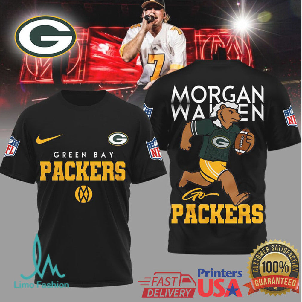 Green Bay Packers Official NFL Morgan Wallen Fan 3D Shirt - Limotees LLC
