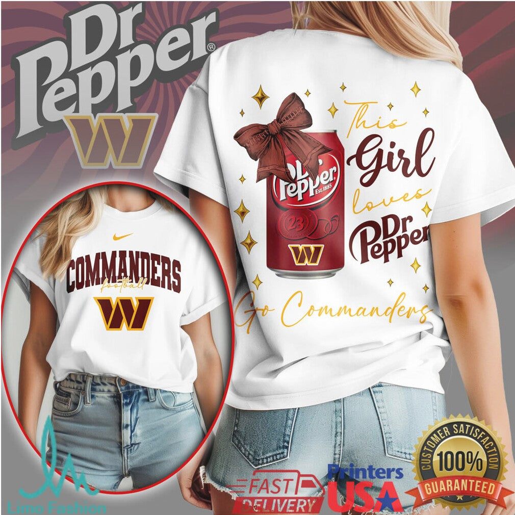 Washington Commanders Official NFL Dr Pepper Fan 3D Shirt - Limotees LLC