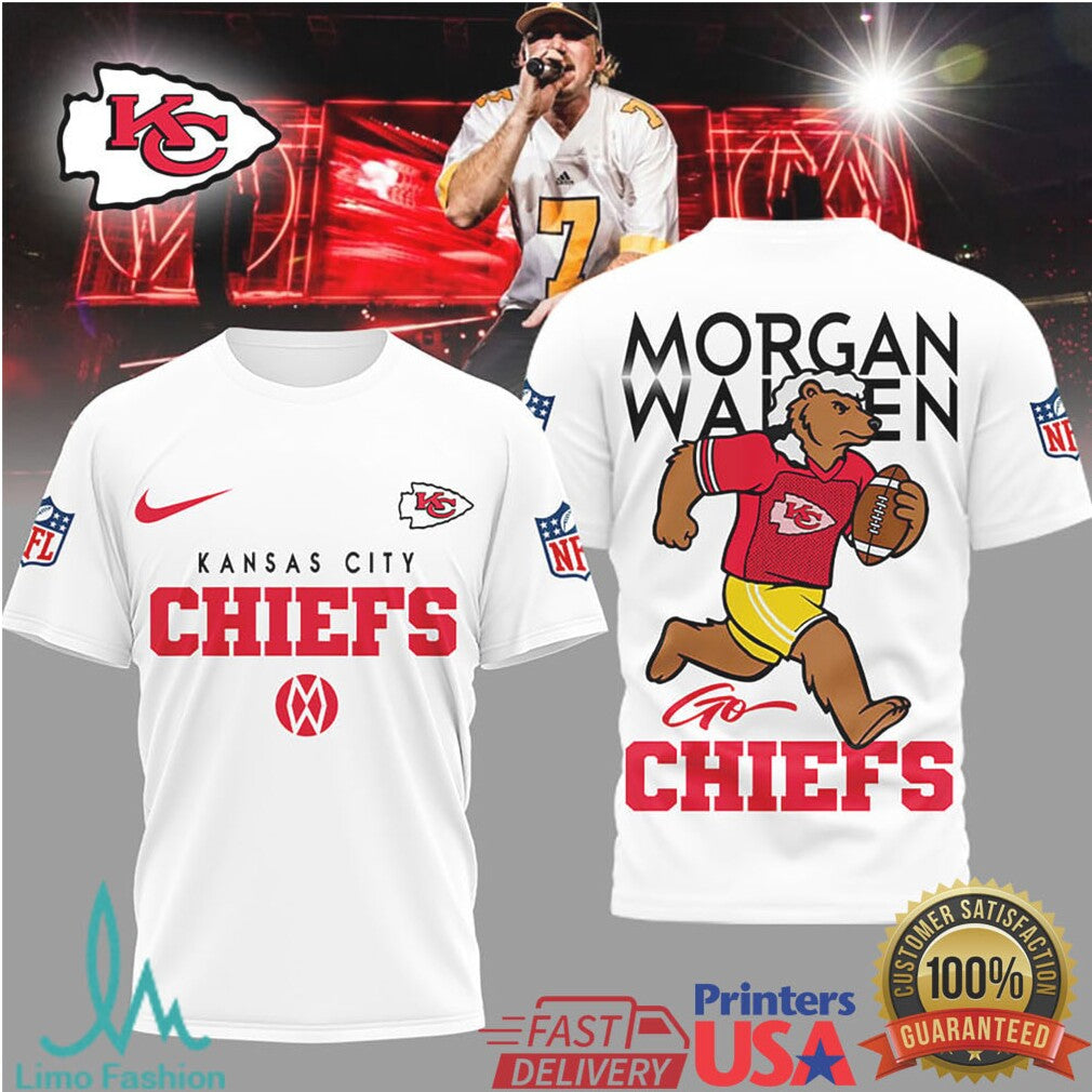 Kansas City Chiefs Official NFL Morgan Wallen Fan 3D Shirt - Limotees LLC