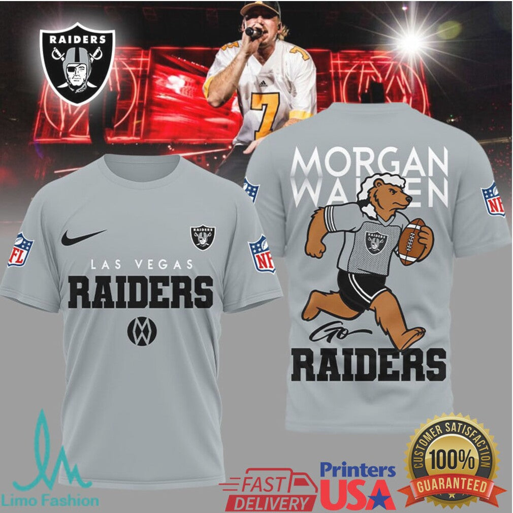 Las Vegas Raiders Official NFL Morgan Wallen Fan 3D Shirt - Limotees LLC
