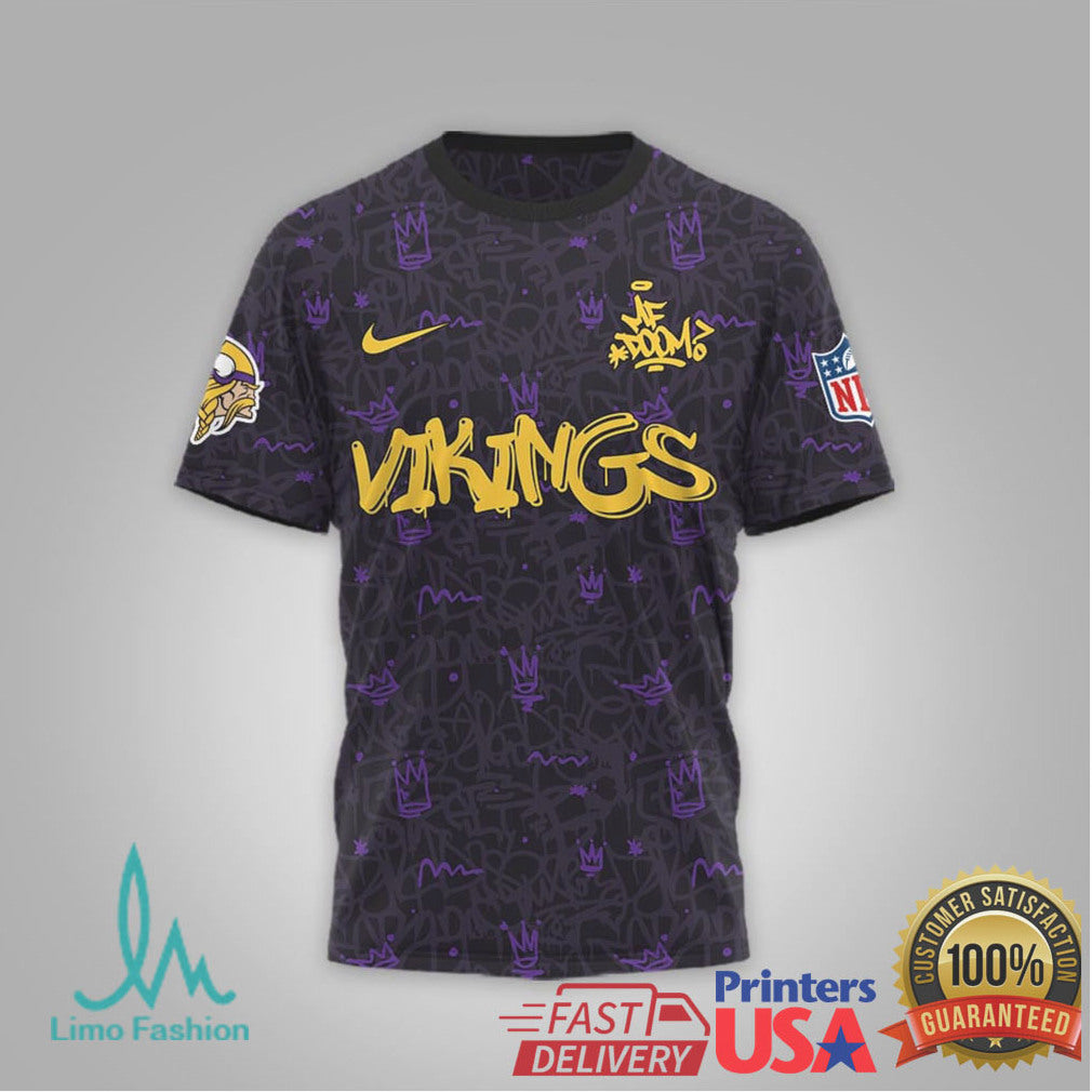 Minnesota Vikings Official NFL x MF DOOM 3D Shirt - Limotees LLC