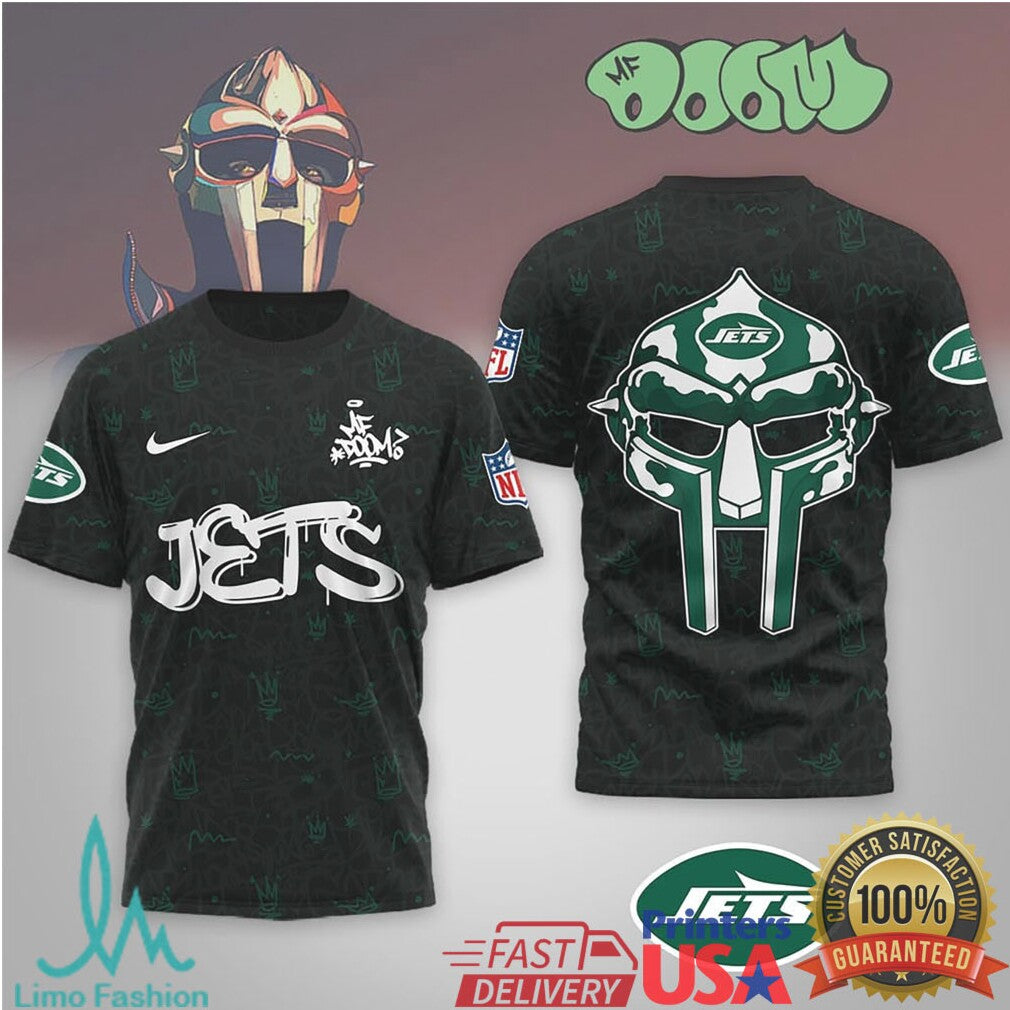 New York Jets Official NFL x MF DOOM 3D Shirt - Limotees LLC