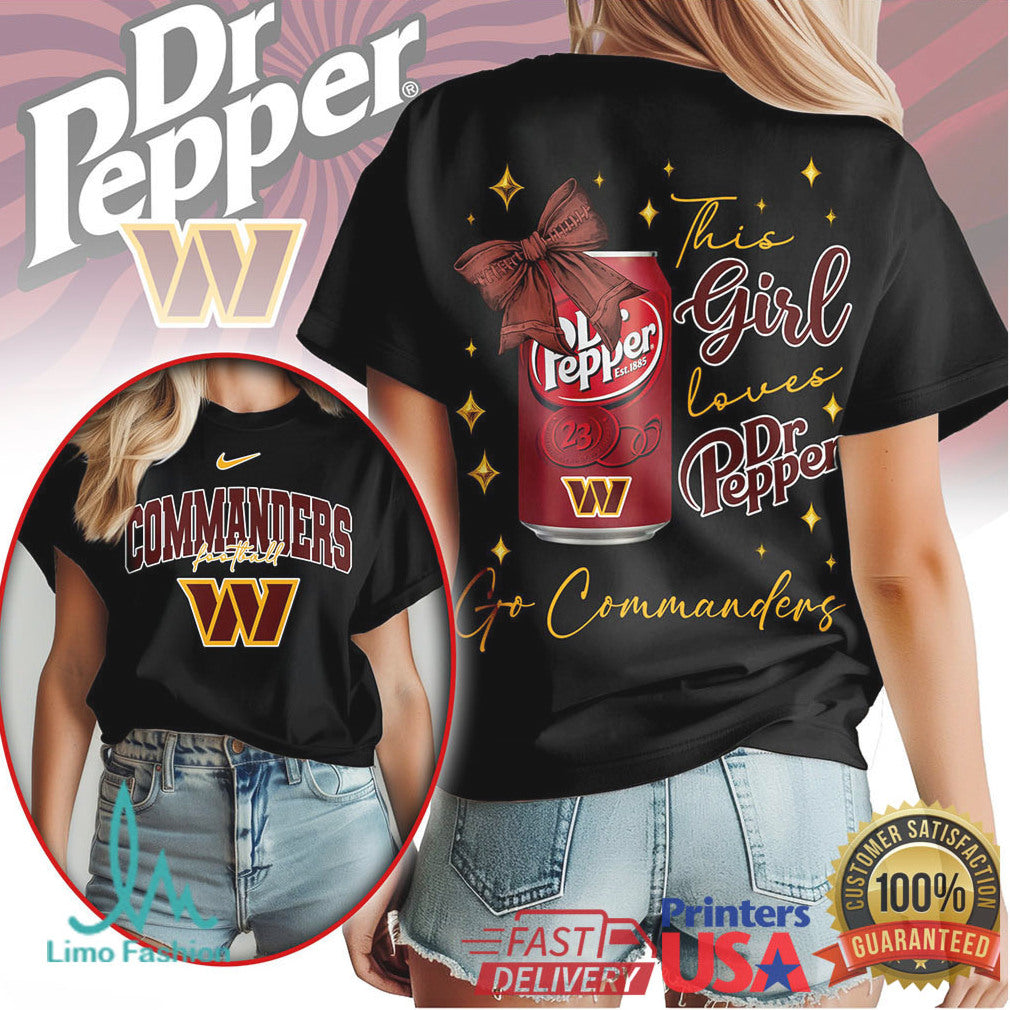 Washington Commanders Official NFL Dr Pepper Fan 3D Shirt - Limotees LLC