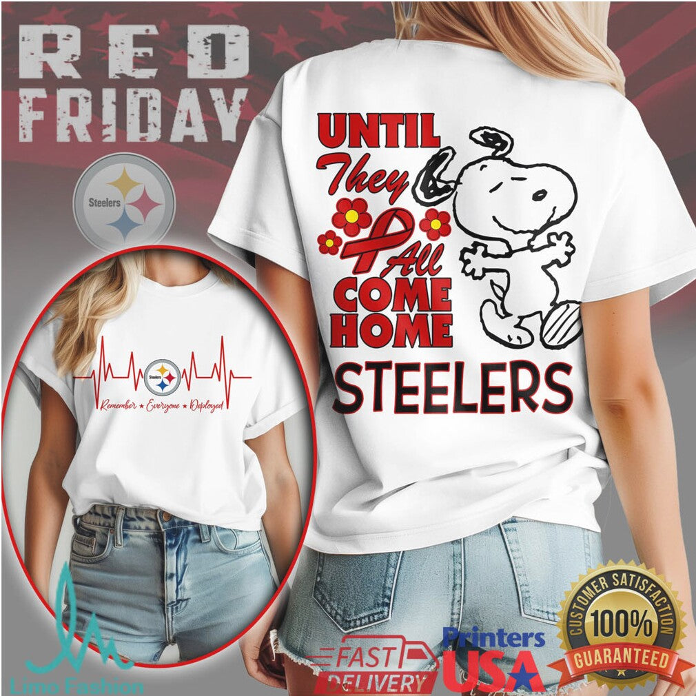 Pittsburgh Steelers Official NFL Snoopy Red Friday 3D Shirt - Limotees LLC