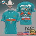 Miami Dolphins Official NFL Post Malone Fan 3D Shirt - Limotees LLC