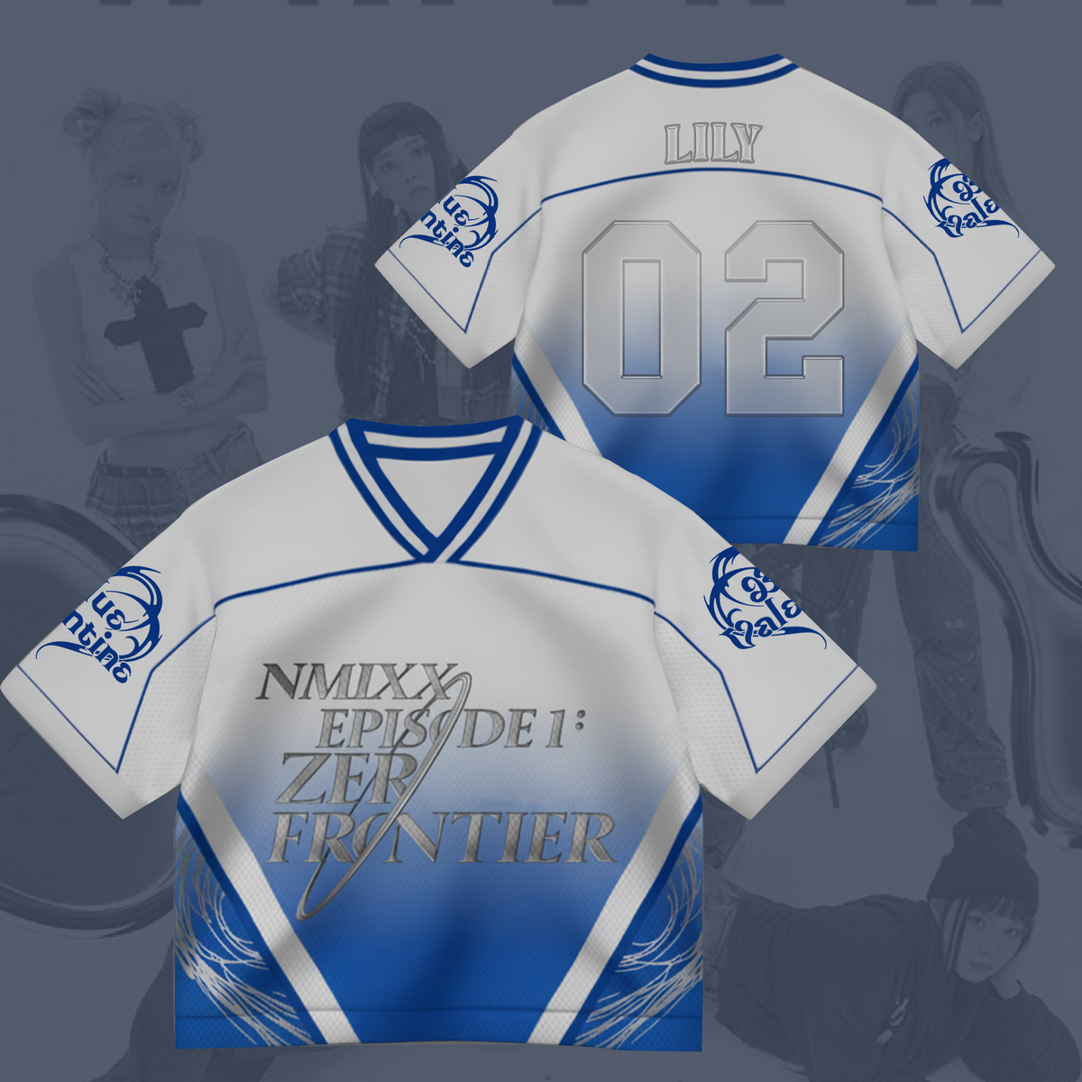 NMIXX 2026 World Tour  BLue Valentine Mixed Mesh Jersey