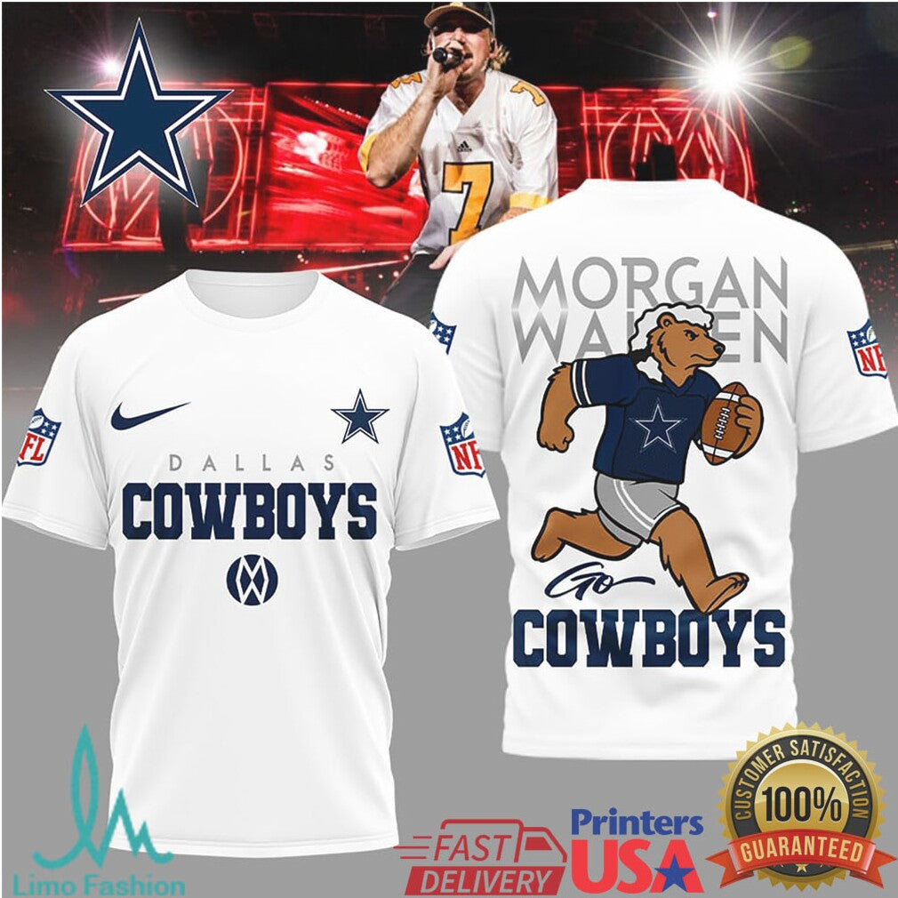 Dallas Cowboys Official NFL Morgan Wallen Fan 3D Shirt - Limotees LLC