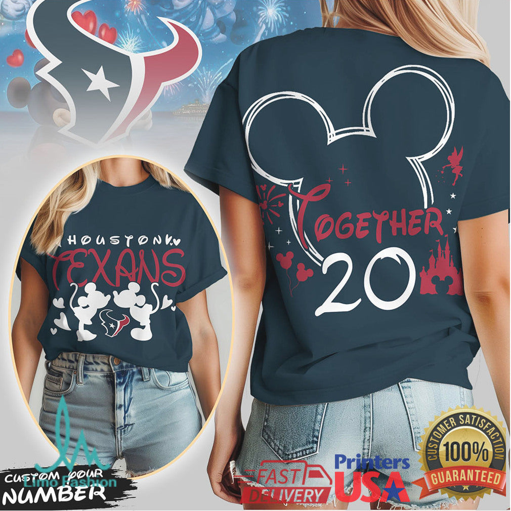Houston Texans Official NFL Valentine Mickey Together Shirt - Limotees LLC