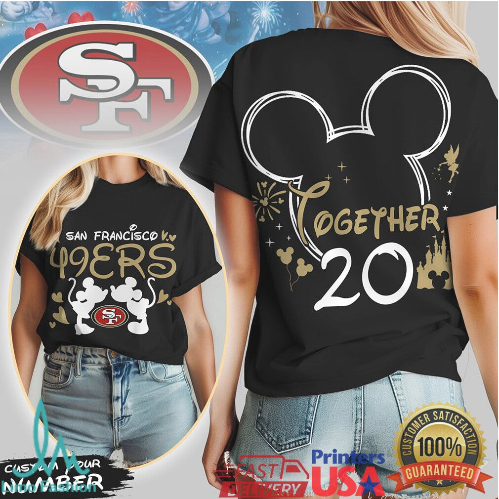 San Francisco 49ers Official NFL Valentine Mickey Together Shirt - Limotees LLC