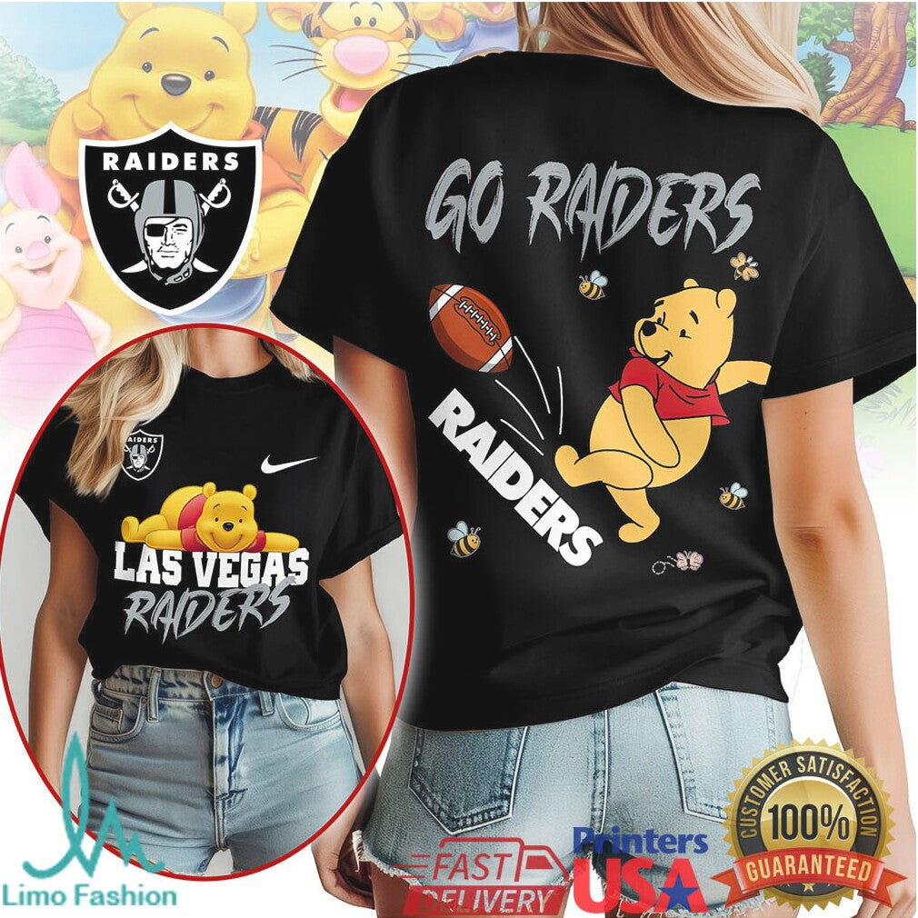 Las Vegas Raiders Official NFL Winnie The Pooh Go Shirt - Limotees LLC