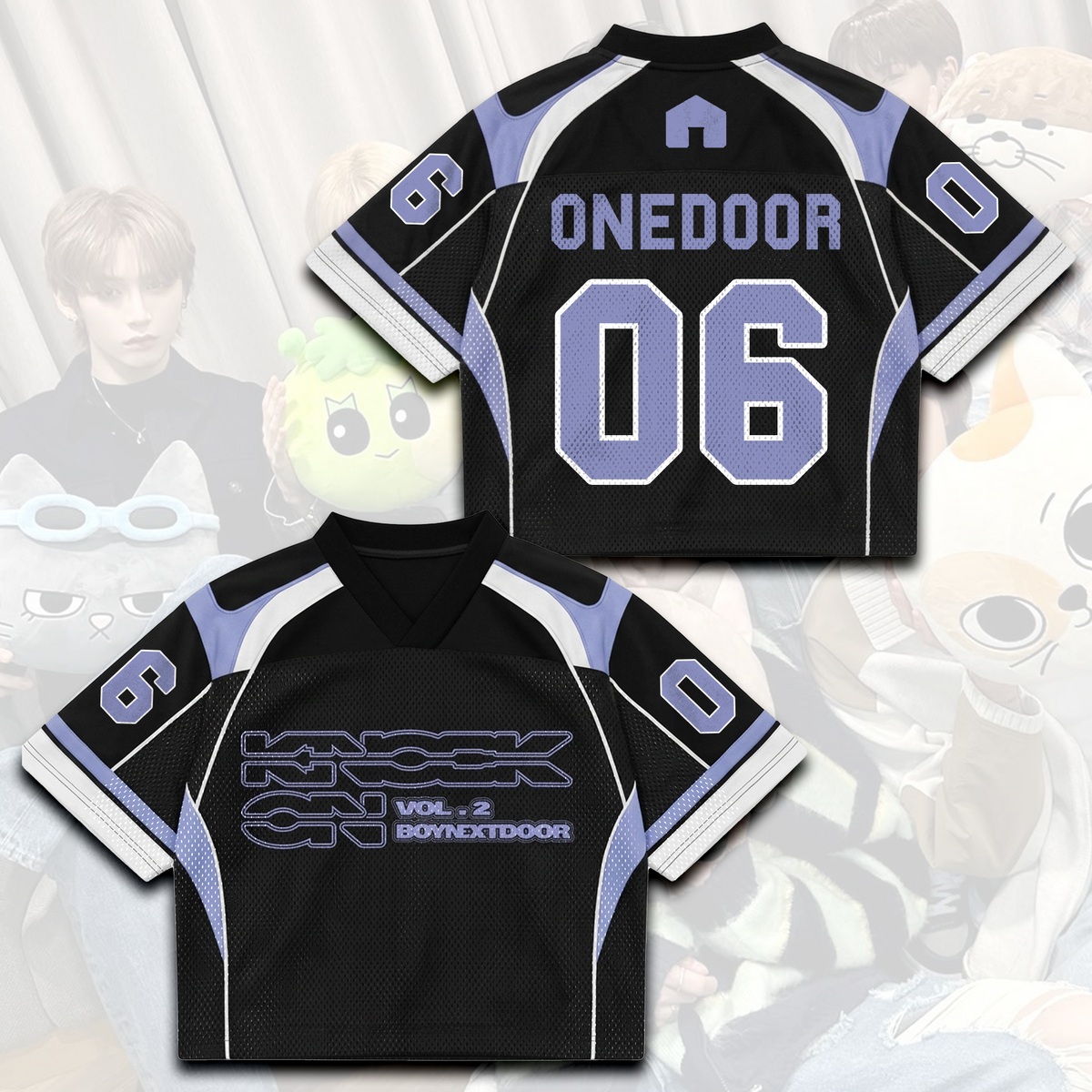 Sporty Chic Boynextdoor Knock On World Tour Album Mix Mesh Jersey Fan Edition