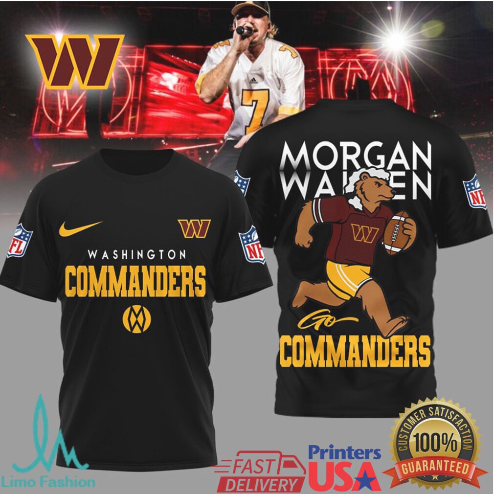 Washington Commanders Official NFL Morgan Wallen Fan 3D Shirt - Limotees LLC