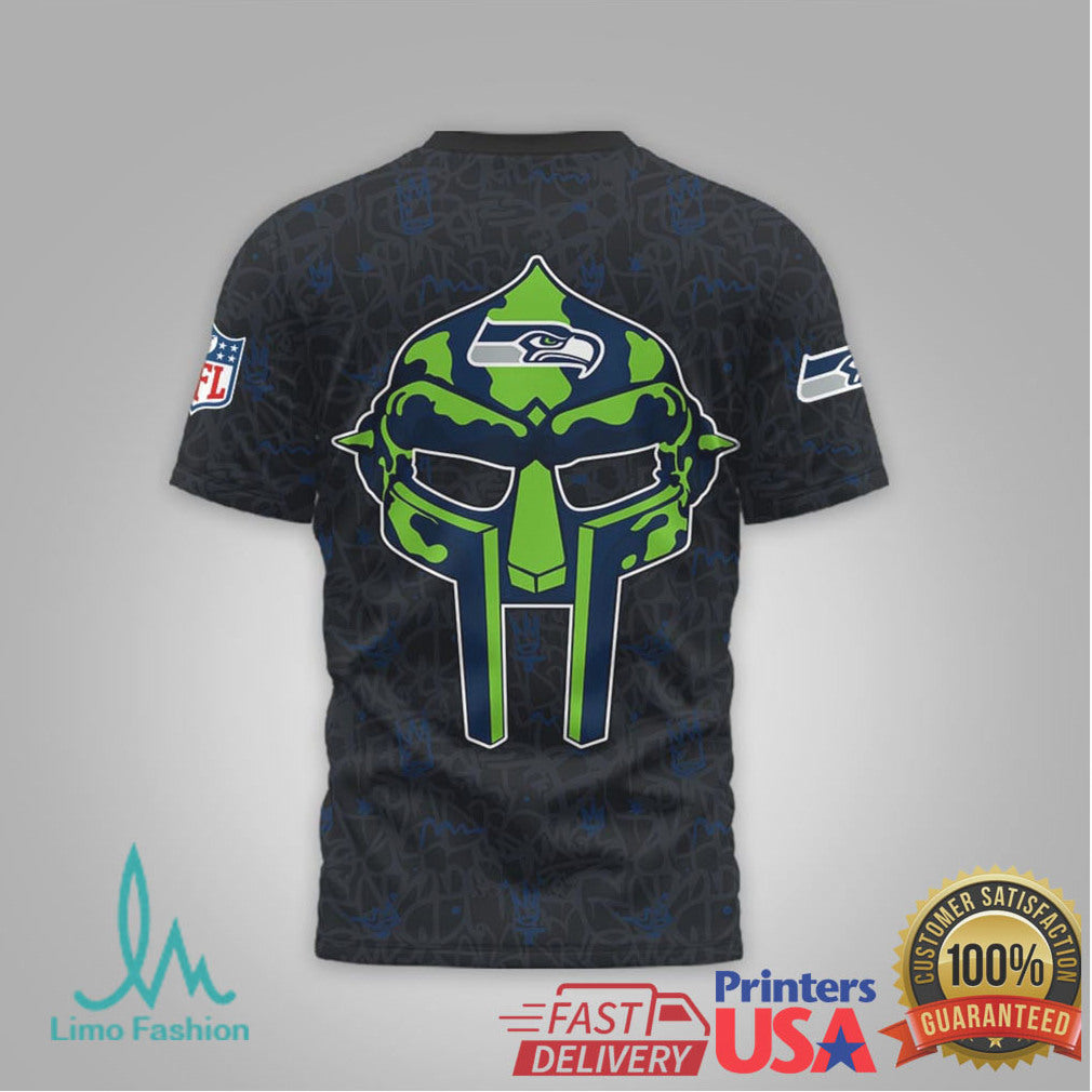Seattle Seahawks Official NFL x MF DOOM 3D Shirt - Limotees LLC