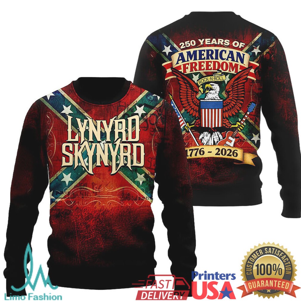 Lynyrd Skynyrd 250 Years of American Freedom 1776 2026 Tribute T Shirt