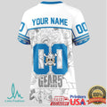 Detroit Lions Official NFL Luffy Gear 5 Special Edition Baseball Jersey Custom Name - Limotees LLC