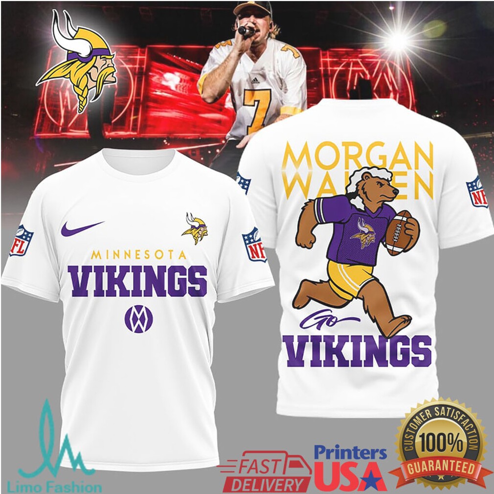 Minnesota Vikings Official NFL Morgan Wallen Fan 3D Shirt - Limotees LLC