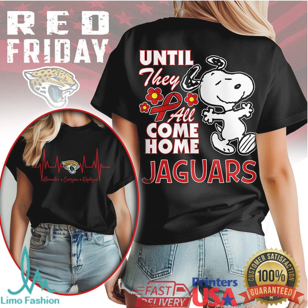 Jacksonville Jaguars Official NFL Snoopy Red Friday 3D Shirt - Limotees LLC