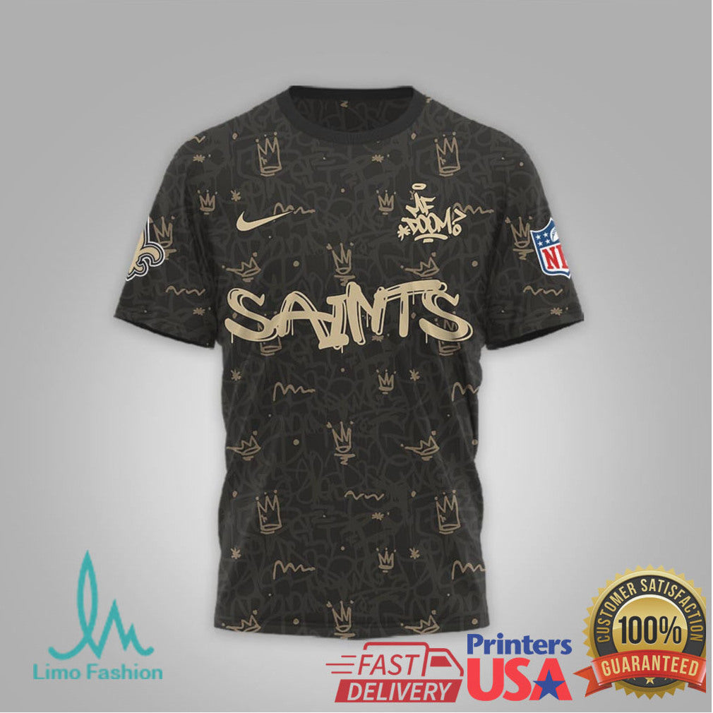 New Orleans Saints Official NFL x MF DOOM 3D Shirt - Limotees LLC