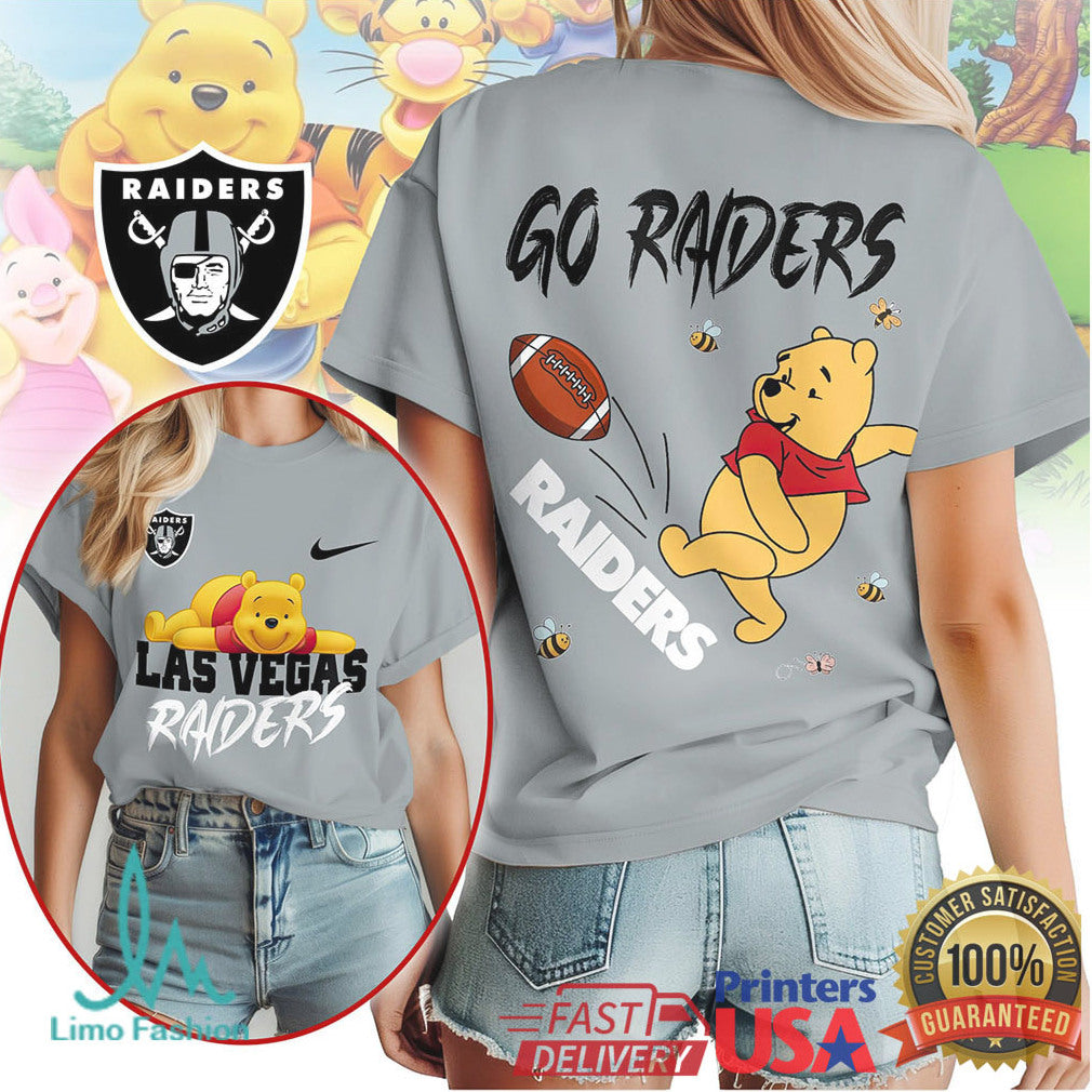 Las Vegas Raiders Official NFL Winnie The Pooh Go Shirt - Limotees LLC