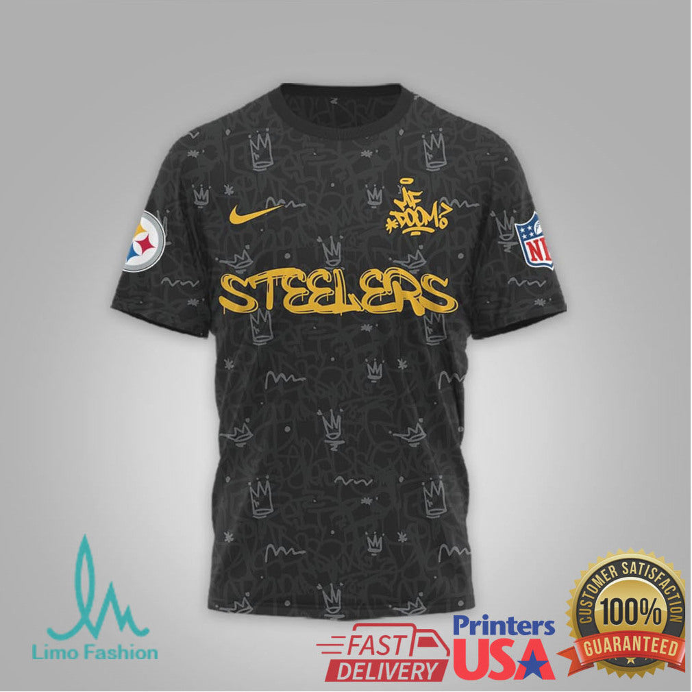 Pittsburgh Steelers Official NFL x MF DOOM 3D Shirt - Limotees LLC