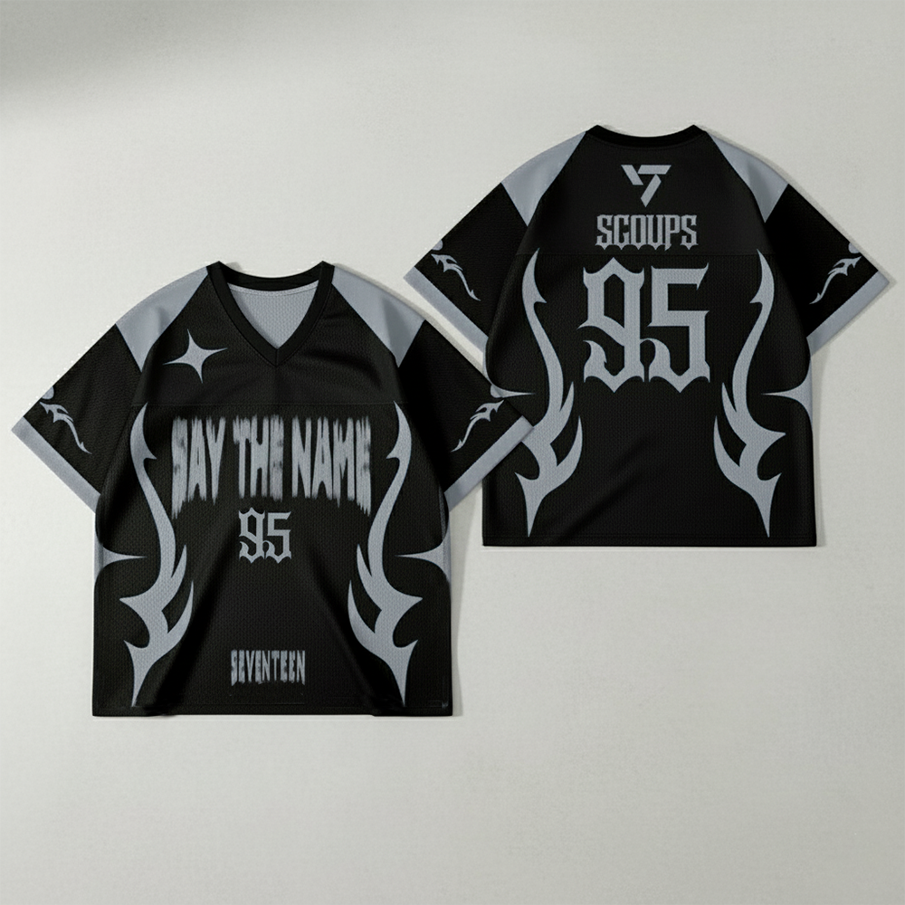 Say The Name Seventeen Mesh Football Jersey