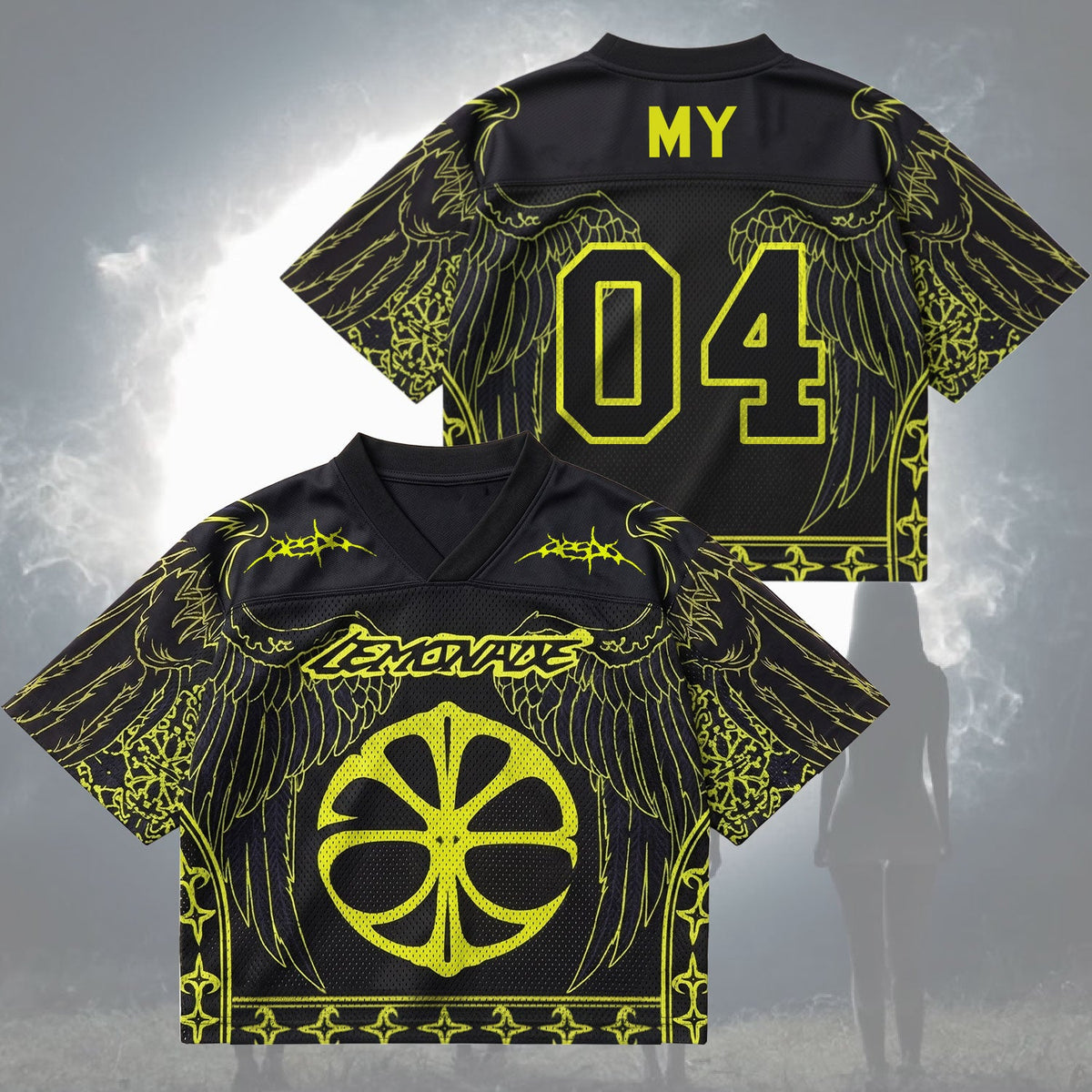 Lemonade Aespa Wing Concert  Street Wear Style Mix Mesh Jersey