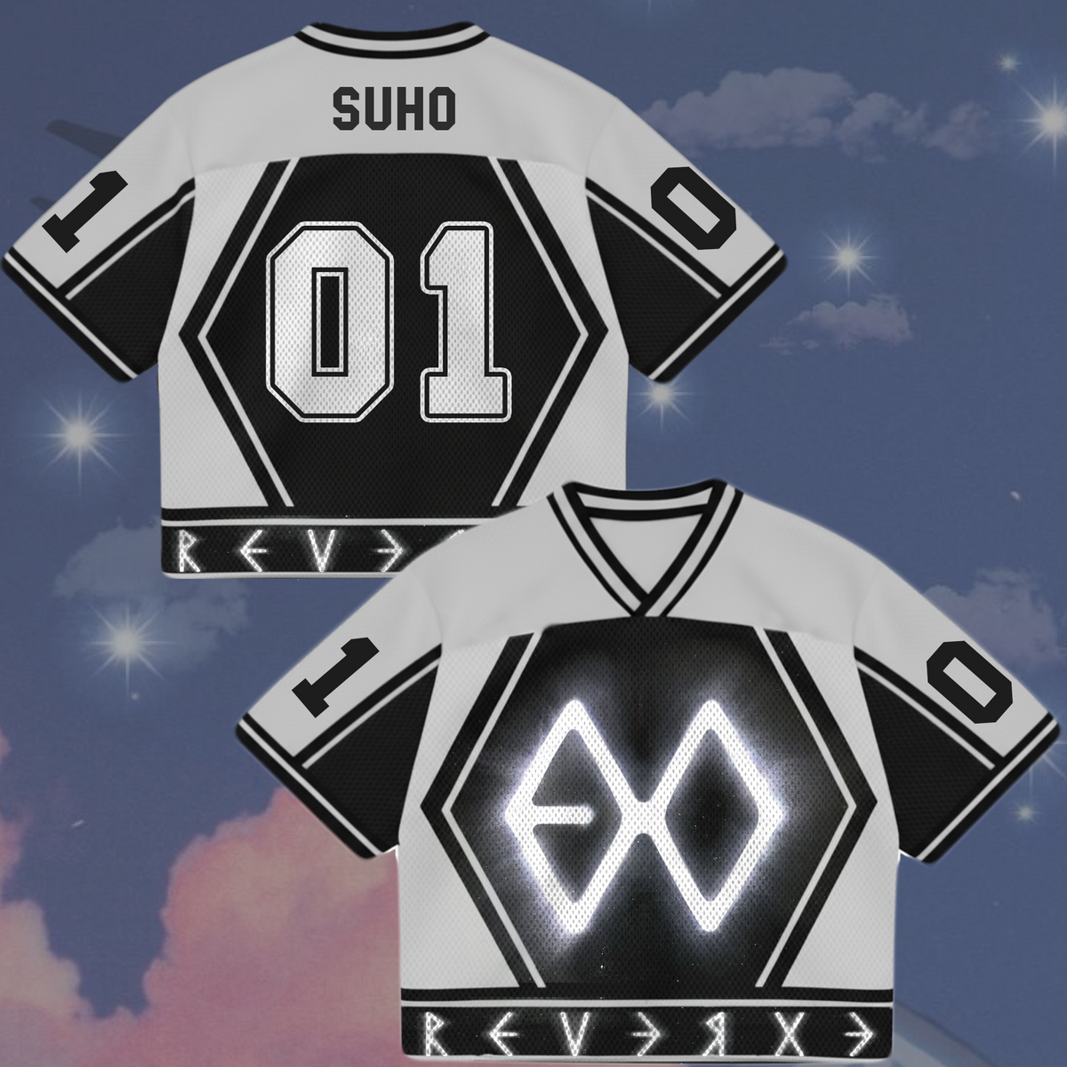 EXO World Tour REVERXE Mixed Mesh Jersey Gift For Fans