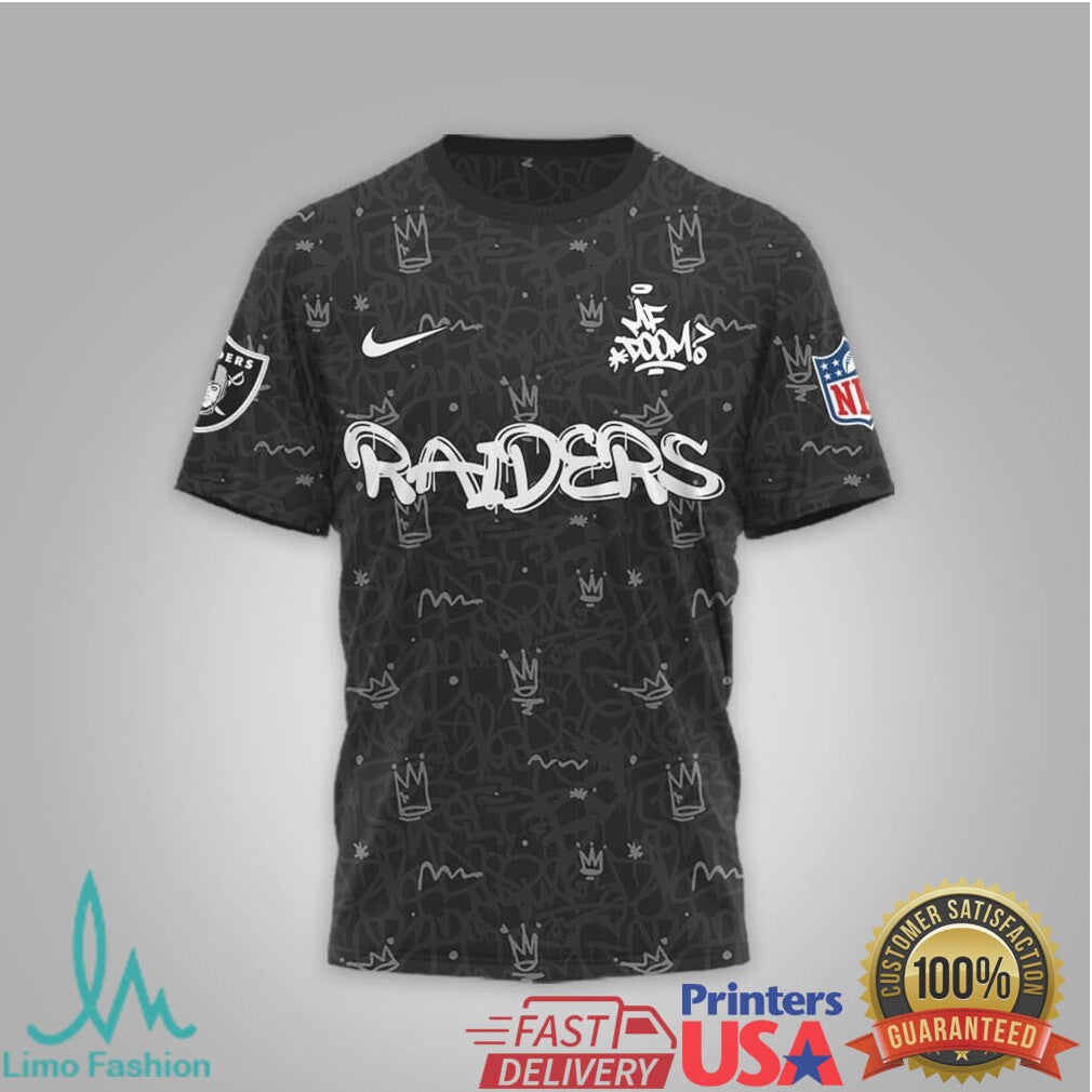 Las Vegas Raiders Official NFL x MF DOOM 3D Shirt - Limotees LLC