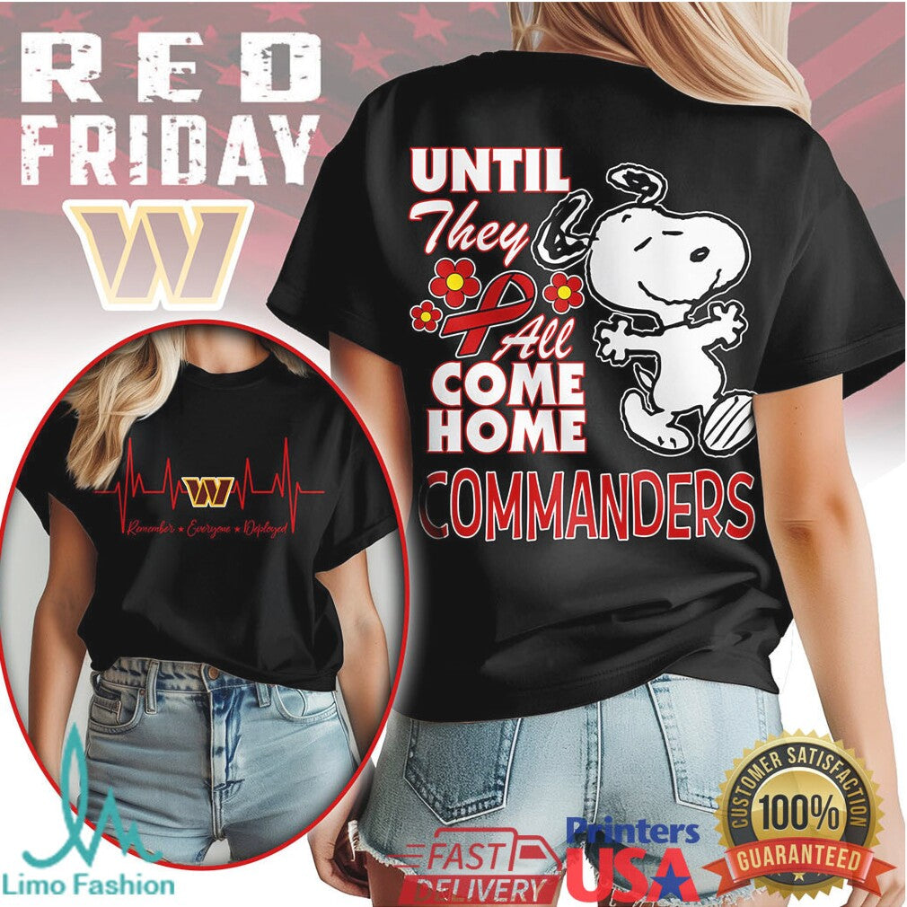 Washington Commanders Official NFL Snoopy Red Friday 3D Shirt - Limotees LLC