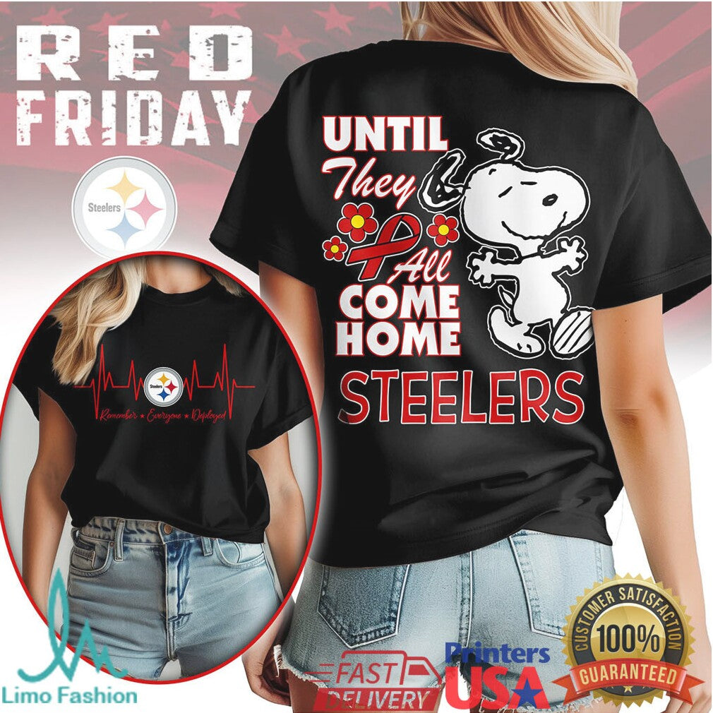 Pittsburgh Steelers Official NFL Snoopy Red Friday 3D Shirt - Limotees LLC