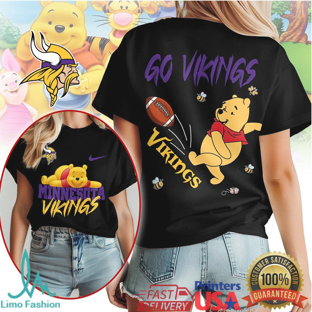Minnesota Vikings Official NFL Winnie The Pooh Go Shirt - Limotees LLC