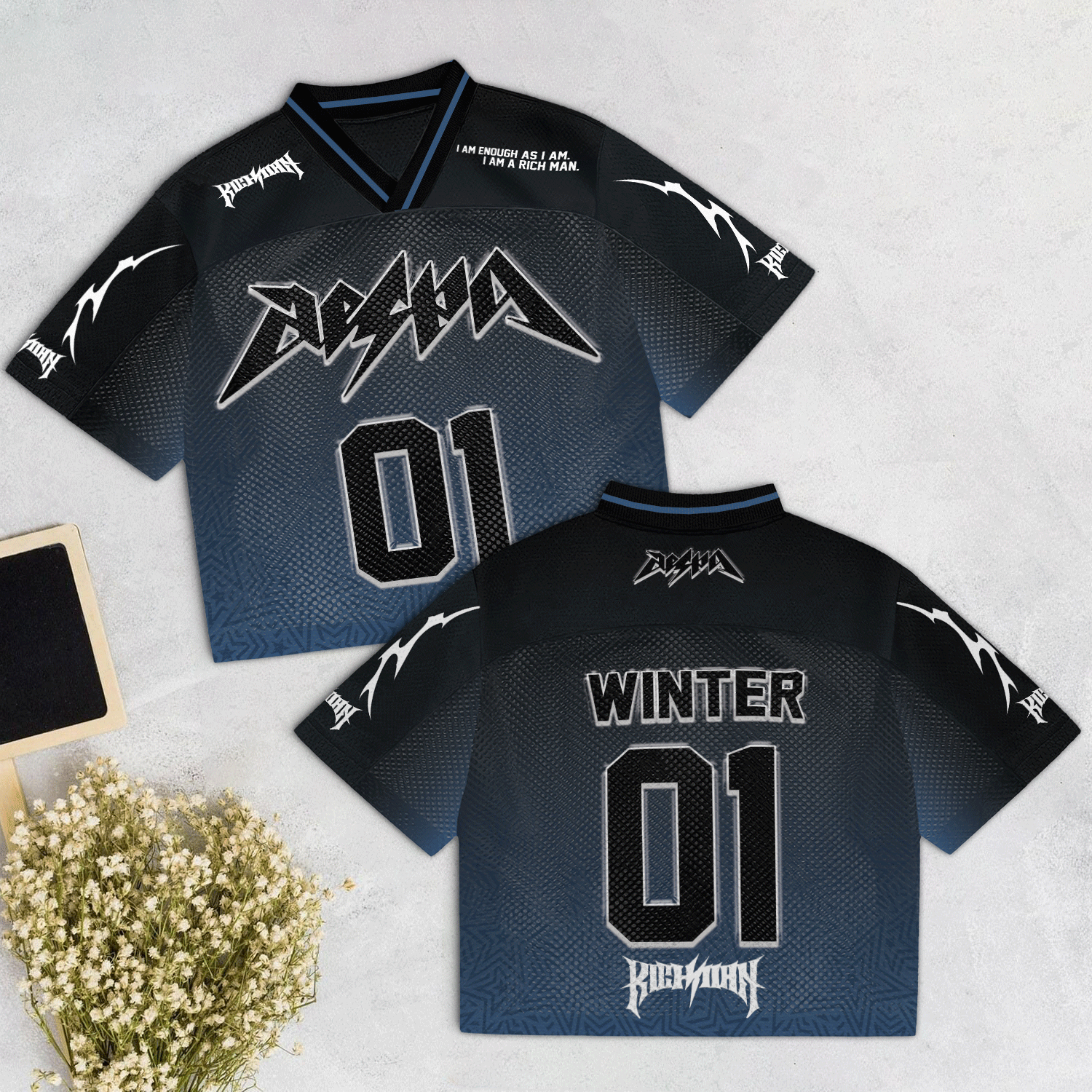 Aespa Rich Man Mixed Mesh Jersey Football Ver 2