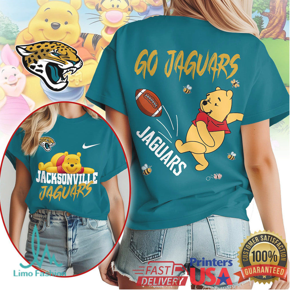 Jacksonville Jaguars Official NFL Winnie The Pooh Go Shirt - Limotees LLC